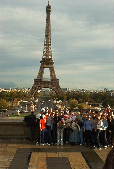 pupils at the Eiffel tower